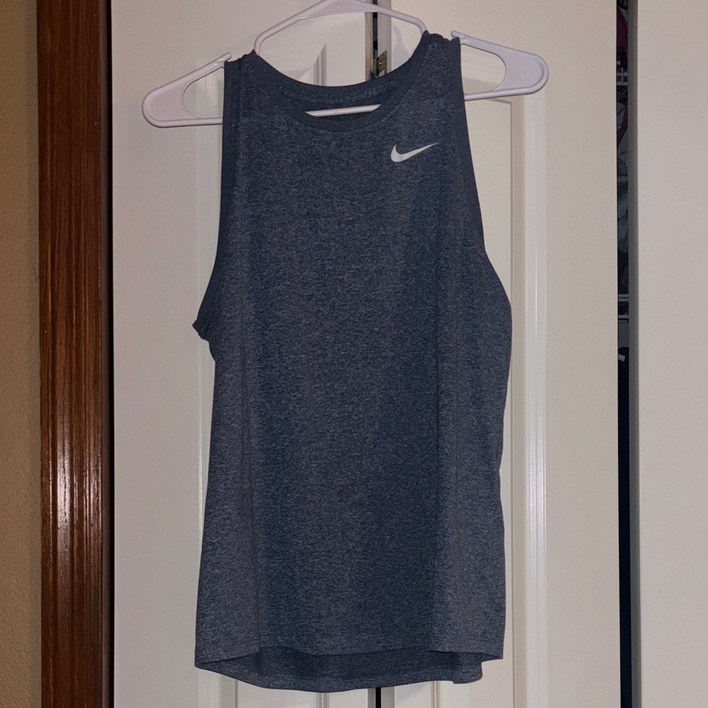Nike Women's Heathered Blue Medium Tank Top